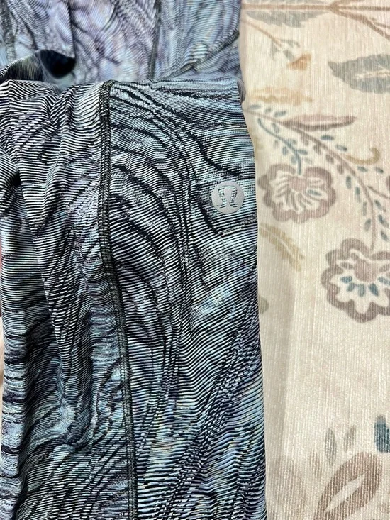 Lululemon Fast and Free Tight 25" Nulux Dimensional Icing Blue Multi Size 10 - Picture 7 of 9